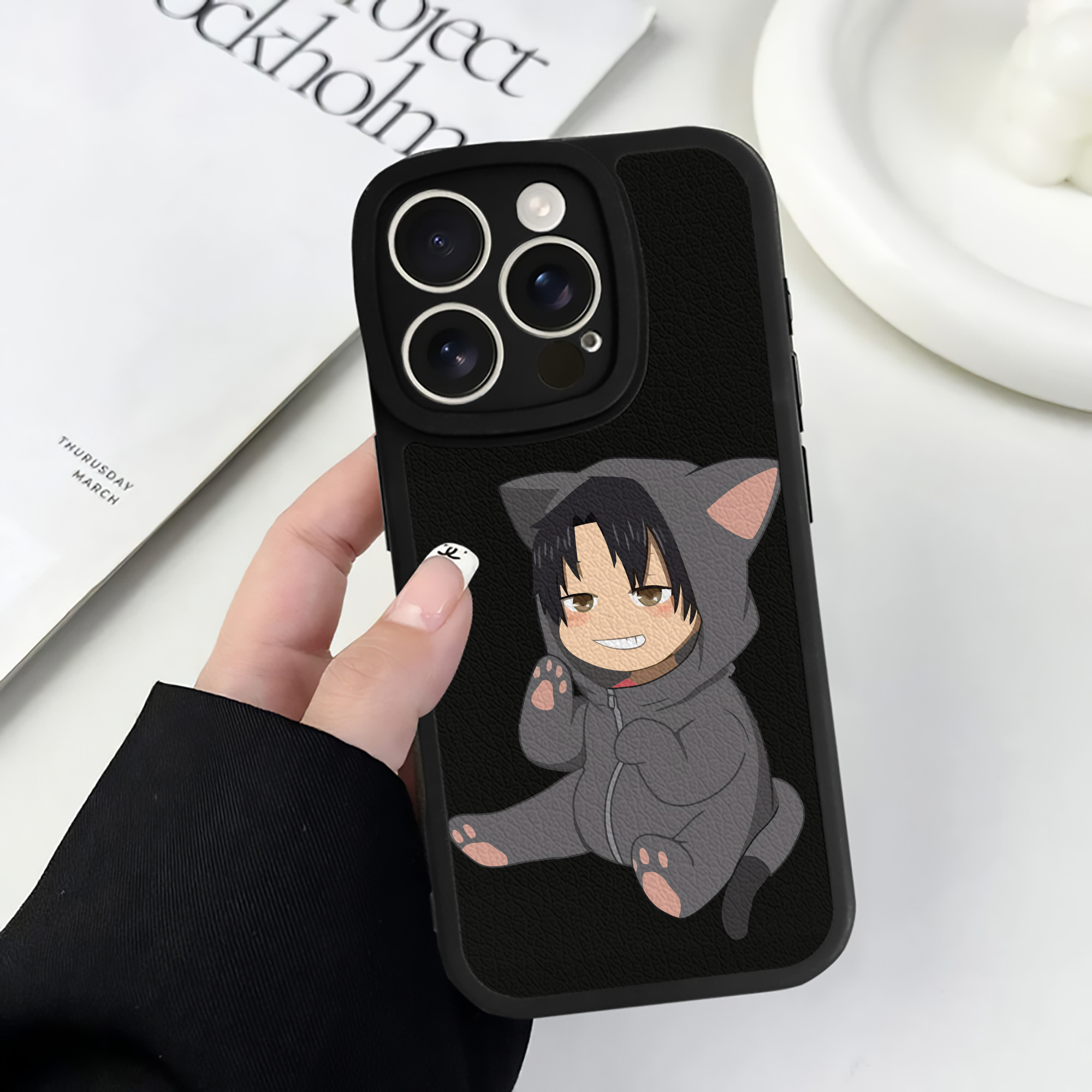 （画像用） ハイキュー!! Haikyu!! 【iPhone 16シリーズ対応】シリコンスマホケース（レザー調） 材質：シリコン
